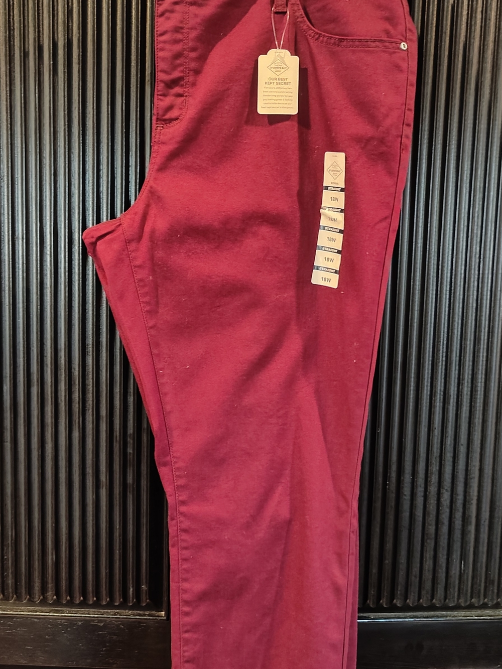 St. John's Bay Wine Straight Pants